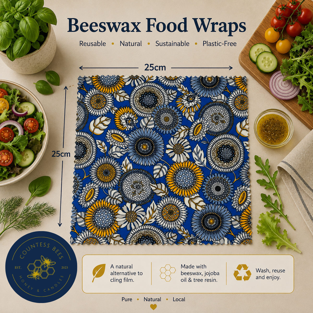 Limited Edition Wildlife Kitchen Beeswax Food Wraps Collection