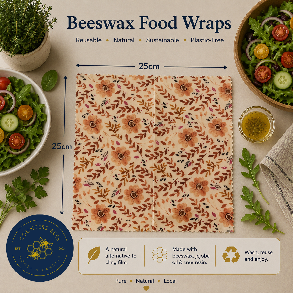 Woodland Kitchen Collection Beeswax Food Wraps