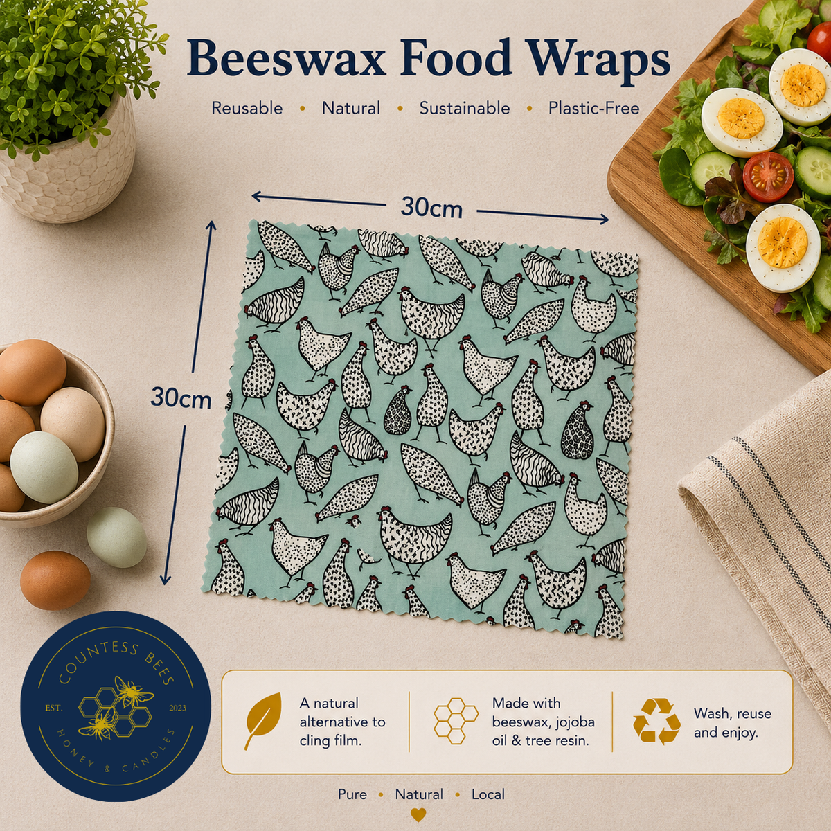 Farmyard Beeswax Food Wrap