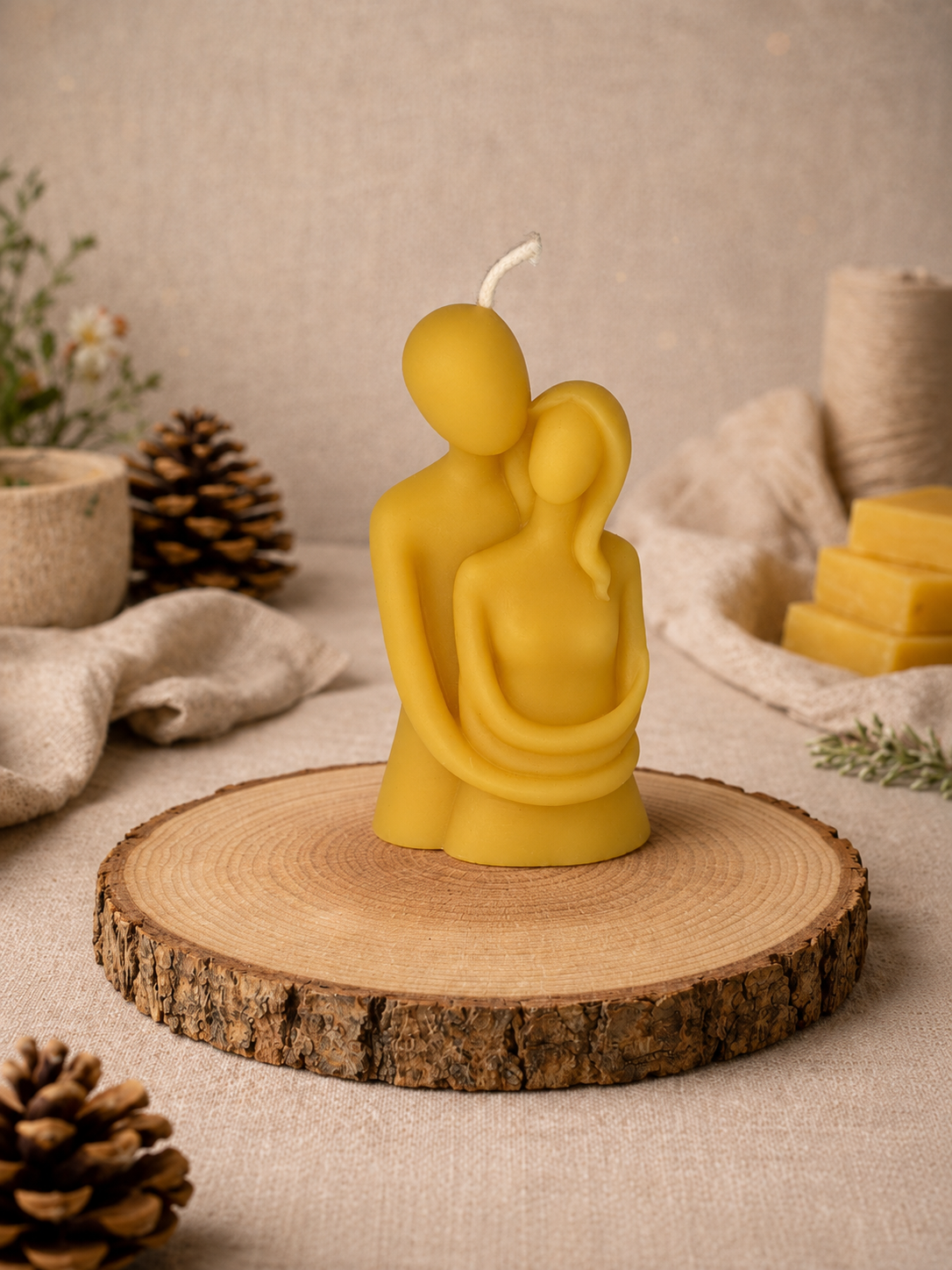 Lovers Embrace Beeswax Candle