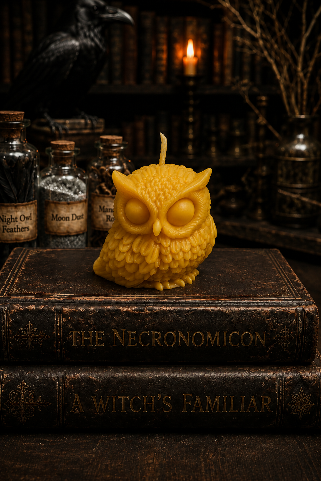 Wise Owl Beeswax Candle