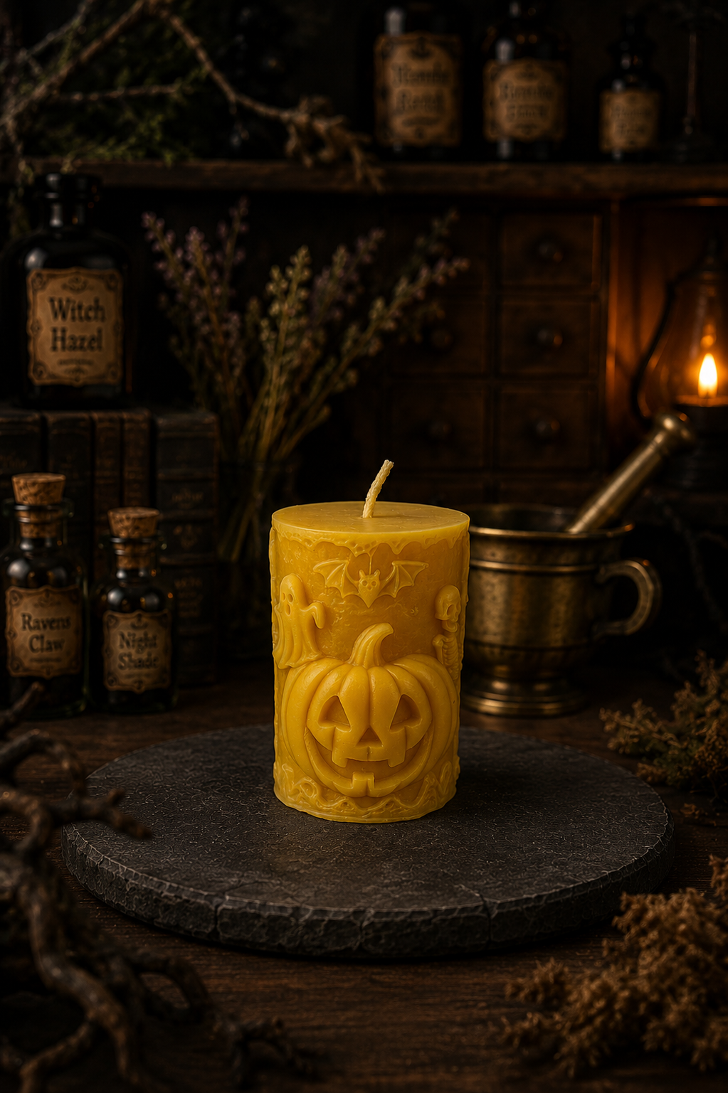 All Hallows’ Eve Beeswax Candle