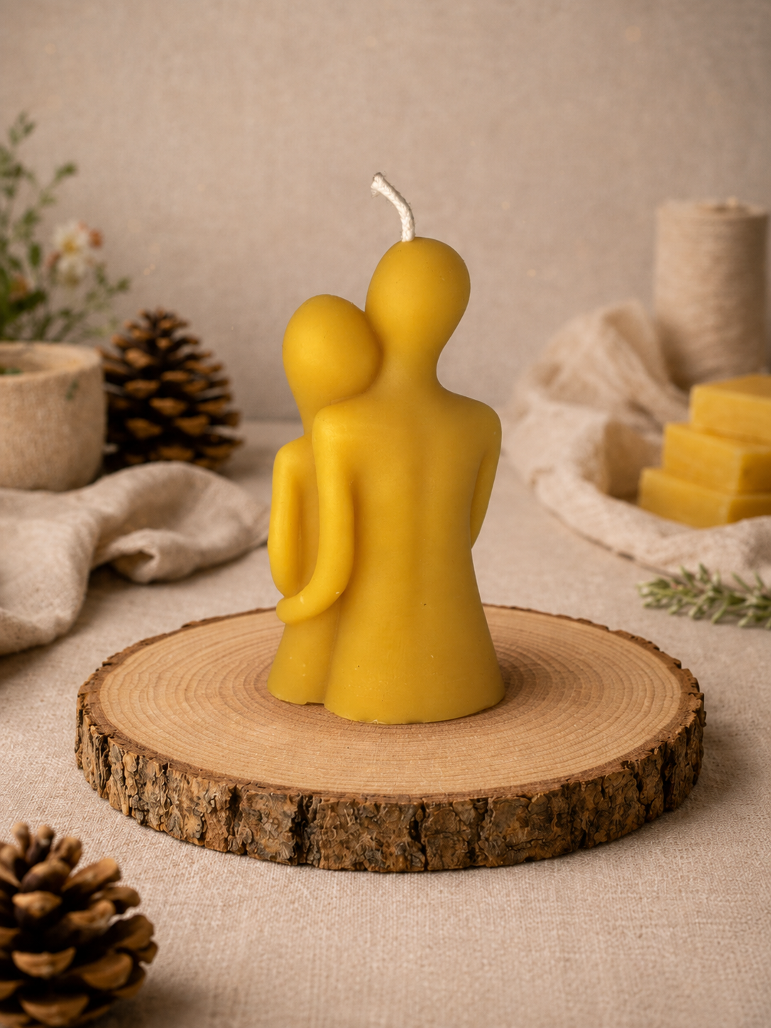 Lovers Embrace Beeswax Candle