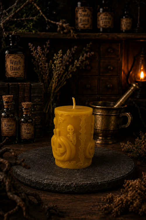 All Hallows’ Eve Beeswax Candle