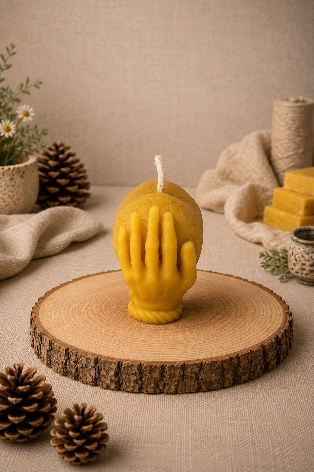 Heart In My Hands Beeswax Candle