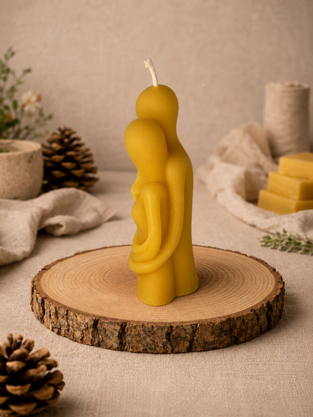 Lovers Embrace Beeswax Candle