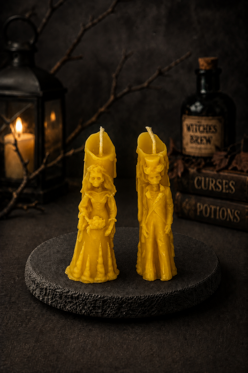 Corpse Bride & Groom Beeswax Candle Set