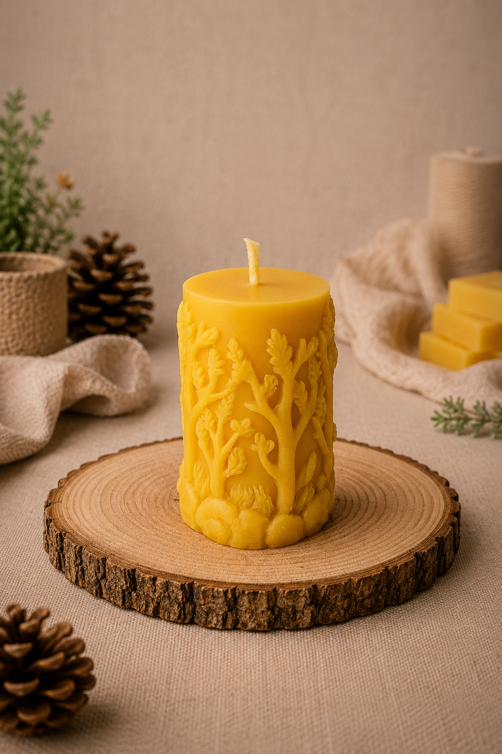 Woodland Stag Beeswax Candle