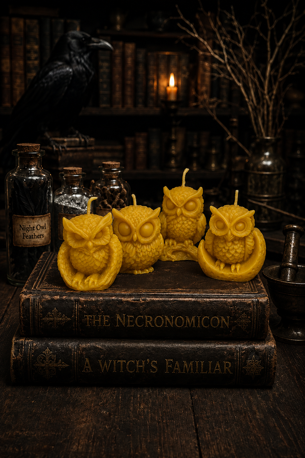 The Parliament of Owls Beeswax Candle Set